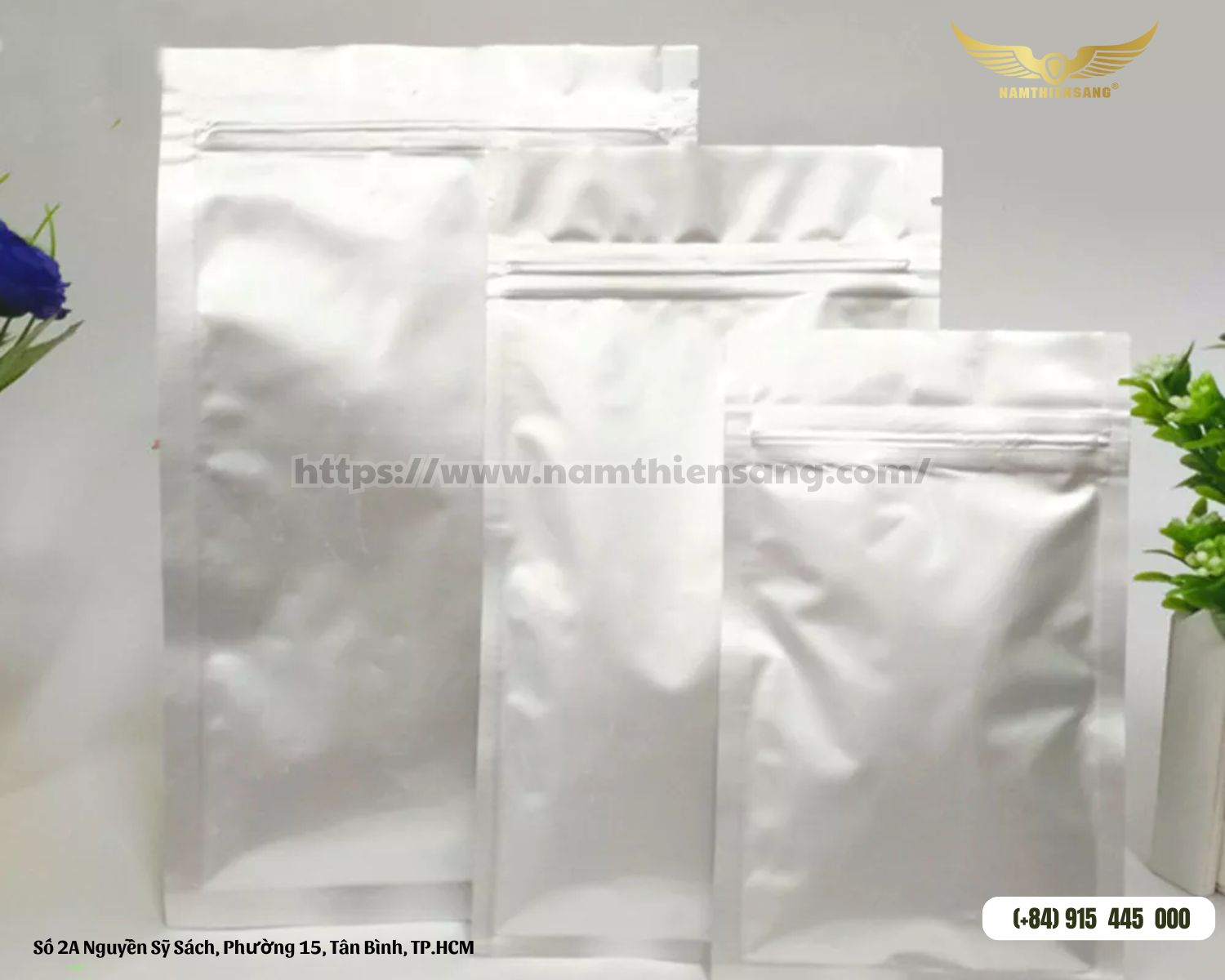 Mẫu túi nhôm 3 biên